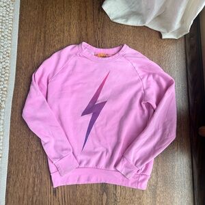 Neon pink aviator Nation bolt sweater size small